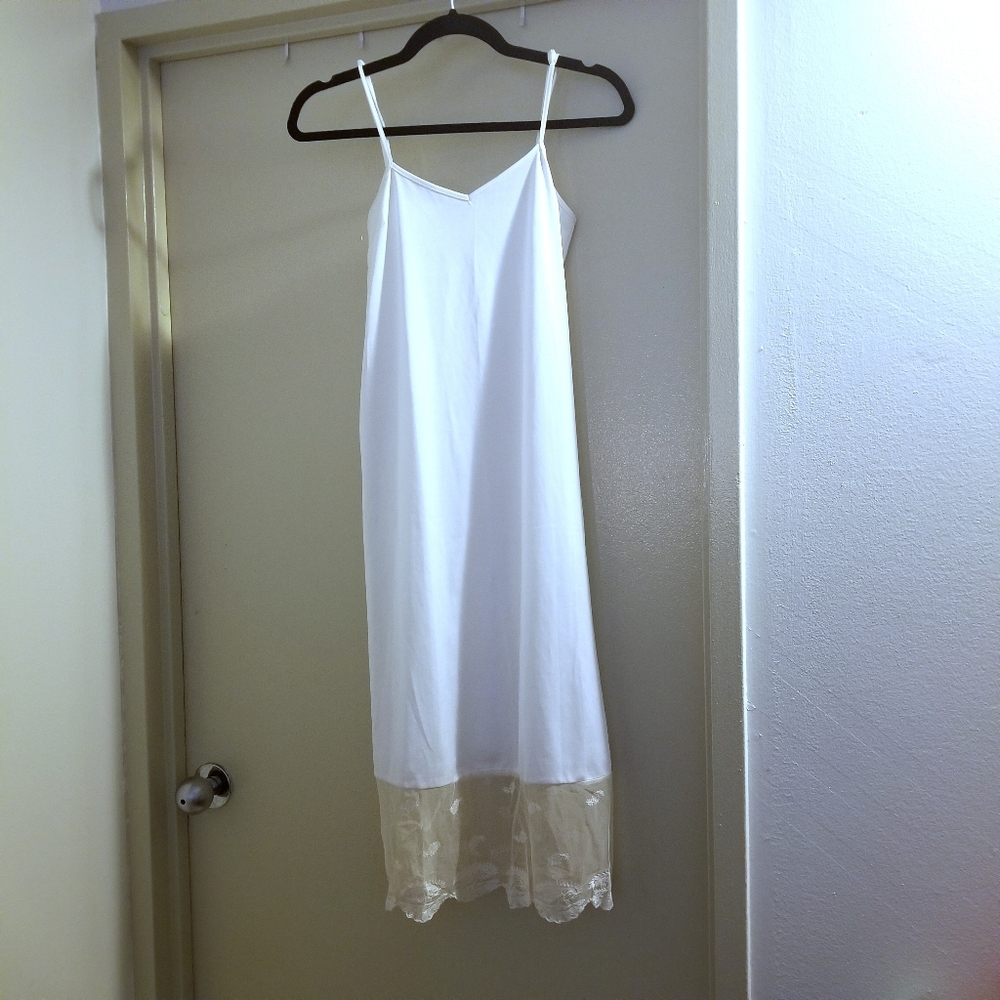 White slip with lace